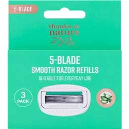 Thanks To Nature 5-Blade<br>Smooth Razor... 3 pack
