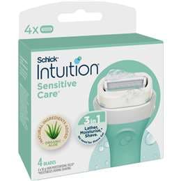 Schick Intuition Sensitive<br>Care Razor Refill 4 pack