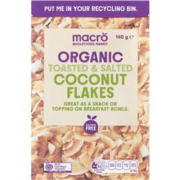 Macro Organic Toasted Coconut Flakes With Sea Salt