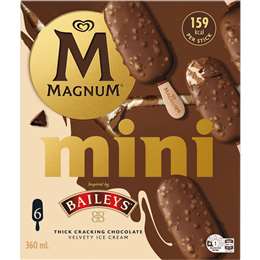 Magnum Mini Baileys Ice Cream... 360mL 6 pack