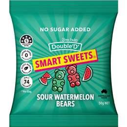 Double 'D' Smart Sweets Sour Watermelon Bears 50g