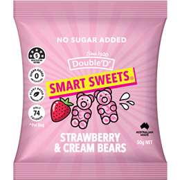 Double 'D' Smart Sweets Strawberry & Cream... 50g