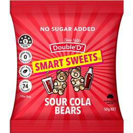 Double 'D' Smart Sweets Sour Cola Bears 50g
