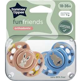 Tommee Tippee Closer To Nature Fun Style Soothers 18-36M Assorted 2 pack