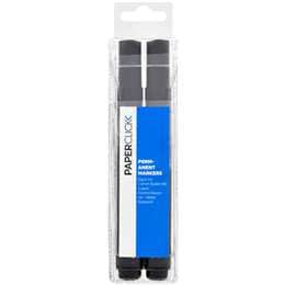 Paperclick Permanent Markers Black 2 pack