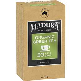 Madura Organic Green Tea Bags 50 Pack