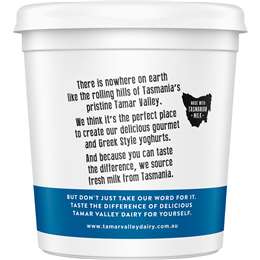 Tamar Valley Dairy Greek Style Yoghurt Natural