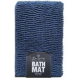 Inspire Toggle Bath Mat Blue 48x78cm