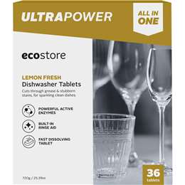 Ecostore Ultra Power Dishwasher Tablets Lemon Fresh 36 pack