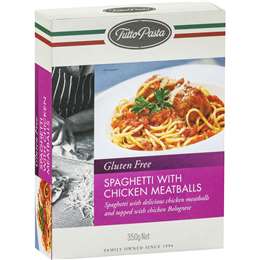 Tutto Pasta Gluten Free Chicken Spaghetti Meatballs 350g