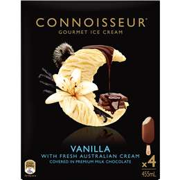 Connoisseur Vanilla Ice Cream 4 Pack