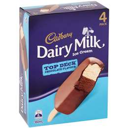 Cadbury Top Deck Sticks 4 Pack | Woolworths