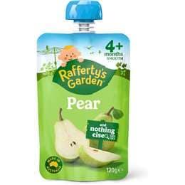 Rafferty's Garden Pear Puree & Nothing Else Baby Food Pouch 4+ Months