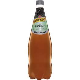 Schweppes Zero Sugar Classic Mixers Dry Ginger Ale Soft Drink Bottle