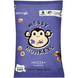 Messy Monkeys Whole Grain Bites Pizza Flavour