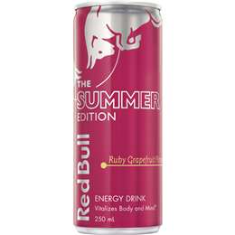 Red Bull Energy Drink Ruby Grapefruit 250ml | Woolworths