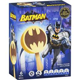 Batman Ice Cream 6 Pack | Woolworths