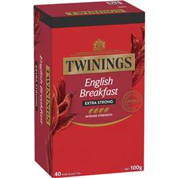 Twinings English Breakfast Extra Strong Tea Bags 40 Pack