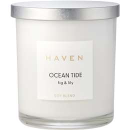 Haven 10.1cm Ocean Tide Fig & Lily Soy Blend Candle each