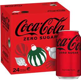 Coca - Cola Zero Sugar Soft Drink Multipack Cans 24 X 375ml