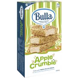 Bulla Apple Crumble Ice Cream Sticks 6 Pack