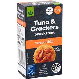 Woolworths Tuna Sweet Chilli With Crackers 112g
