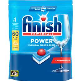 Finish Power Dishwashing Tablets Lemon 60 pack