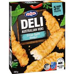 Birds Eye Deli Hoki Fillets Lightly Battered