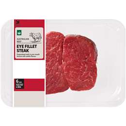 Woolworths Beef Eye Fillet Steak