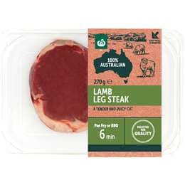 Woolworths Lamb Leg Steak 270g