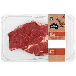 Woolworths Beef Chuck Steak Medium