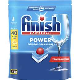 Finish Power Dishwashing Tablets Lemon 40 pack