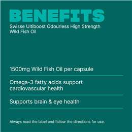 Swisse Ultiboost Odourless High Strength Wild Fish Oil