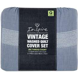 Inspire Vintage Wash Set Queen Bed