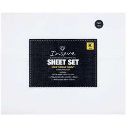 Inspire 1000 Thread Count Cotton Rich Sheet Set King Bed