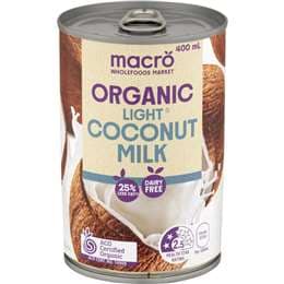 Macro Organic Light Coconut Milk 400mL