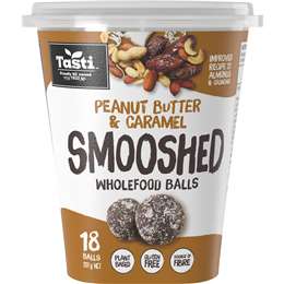 Tasti Smooshed Wholefood Balls Peanut Butter & Caramel