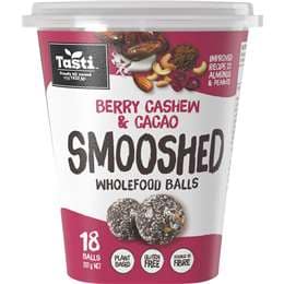 Tasti Smooshed Wholefood Balls Berry Cashew & Cacao