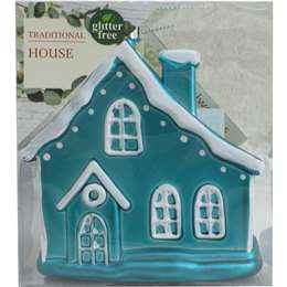Christmas Traditional House Blue each