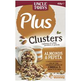 Uncle Tobys Plus Cluster Almond Pepita 