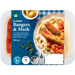 Woolworths Bangers & Mash Chilled Meal 350g