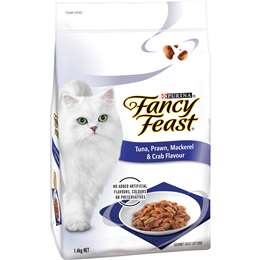 Fancy Feast Adult Tuna Prawn Mackerel & Crab Flavour Dry Cat Food
