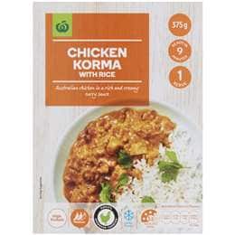Woolworths Chicken Korma & Rice Null