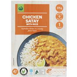 Woolworths Chicken Satay & Rice Null
