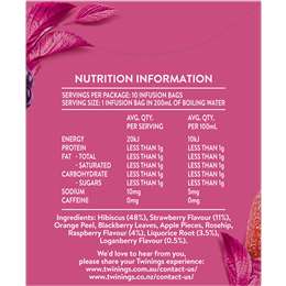 Twinings Strawberry, Raspberry & Loganberry Tea Bags