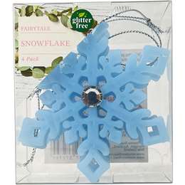Christmas Fairytale Snowflake Blue 4 pack