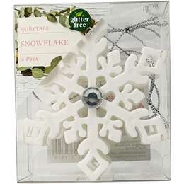 Christmas Fairytale Snowflake White 4 pack