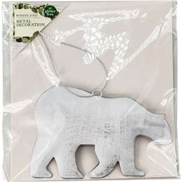 Christmas Woodland Metal Polar Bear 2 pack