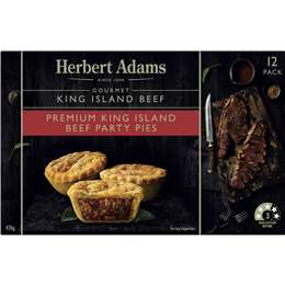 Herbert Adams Pies Gourmet King Beef Frozen