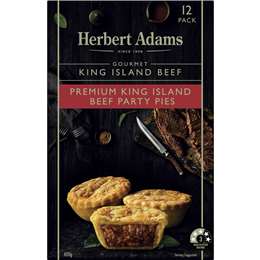 Herbert Adams Pies Gourmet King Beef Frozen